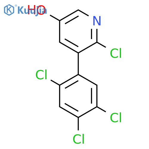2-Chloro-5-hydroxy-3-(2,4,5-trichlorophenyl)pyridine structure