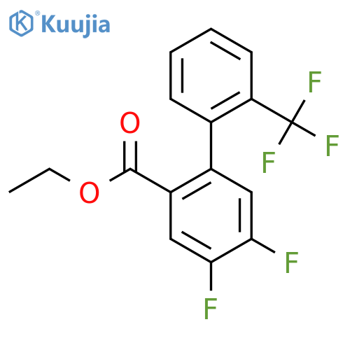 4,5-Difluoro-2'-(trifluoromethyl)biphenyl-2-carboxylic acid ethyl ester structure