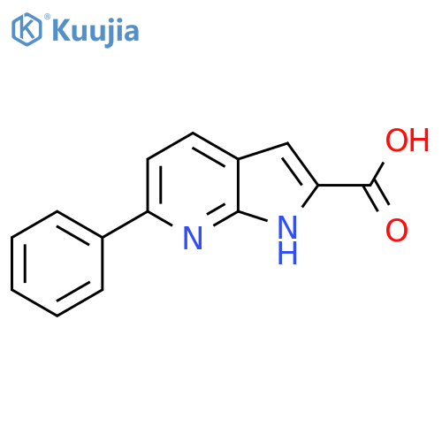 6-Phenyl-1H-pyrrolo[2,3-b]pyridine-2-carboxylic acid structure