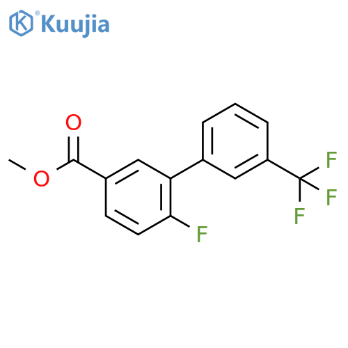 6-Fluoro-3'-(trifluoromethyl)biphenyl-3-carboxylic acid methyl ester structure