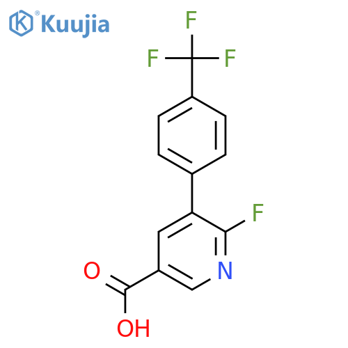 6-Fluoro-5-(4-(trifluoromethyl)phenyl)nicotinic acid structure