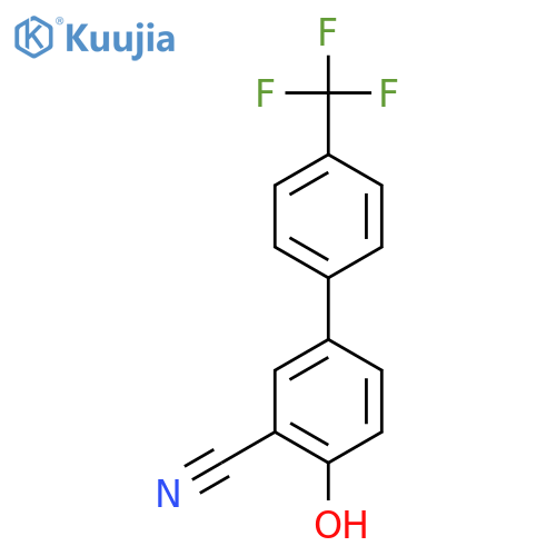2-hydroxy-5-[4-(trifluoromethyl)phenyl]benzonitrile structure