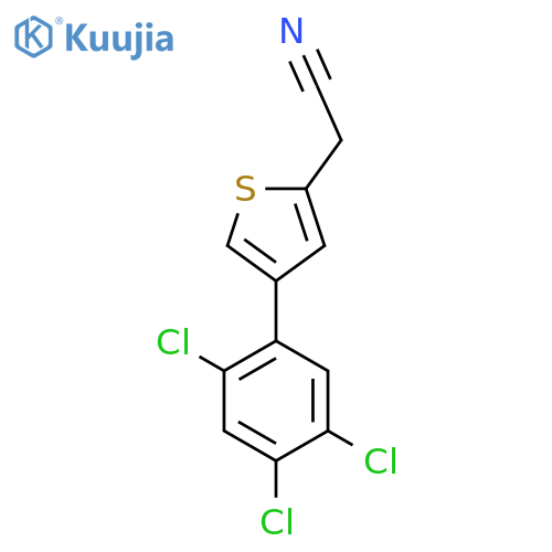 4-(2,4,5-Trichlorophenyl)thiophene-2-acetonitrile structure