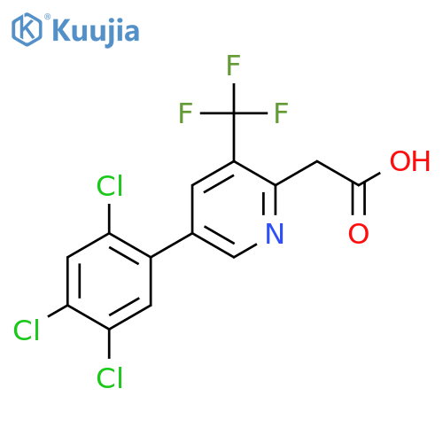 5-(2,4,5-Trichlorophenyl)-3-(trifluoromethyl)pyridine-2-acetic acid structure