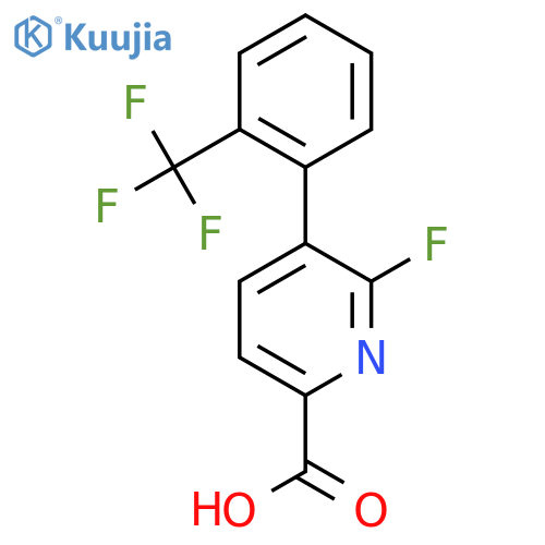 6-Fluoro-5-(2-(trifluoromethyl)phenyl)picolinic acid structure