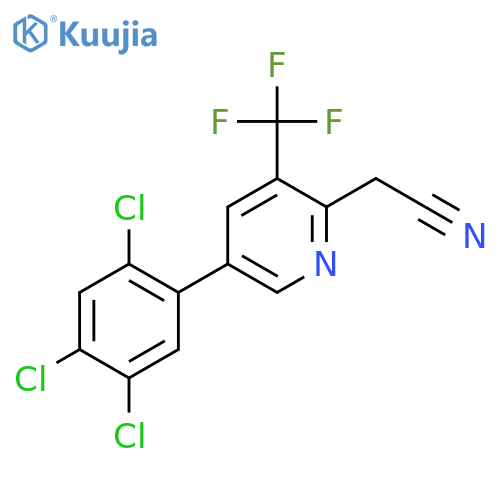5-(2,4,5-Trichlorophenyl)-3-(trifluoromethyl)pyridine-2-acetonitrile structure