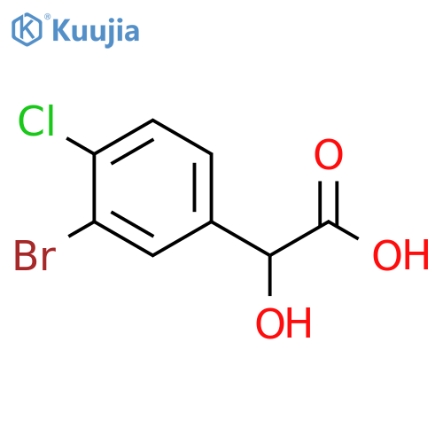 2-(3-bromo-4-chlorophenyl)-2-hydroxyacetic acid structure