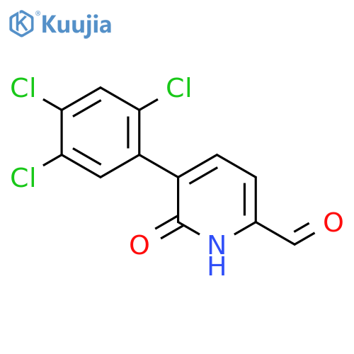 6-Hydroxy-5-(2,4,5-trichlorophenyl)picolinaldehyde structure
