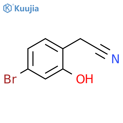 2-(4-bromo-2-hydroxyphenyl)acetonitrile structure