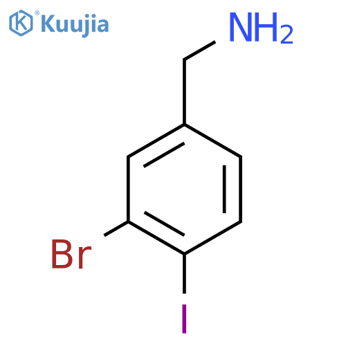 3-Bromo-4-iodobenzylamine structure