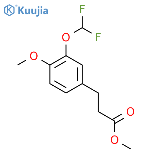 Methyl 3-(3'-(difluoromethoxy)-4'-methoxyphenyl)propionate structure