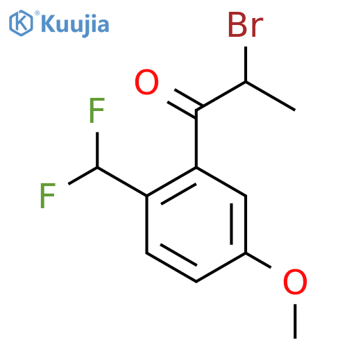 2-Bromo-5'-methoxy-2'-(difluoromethyl)propiophenone structure