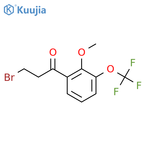 3-Bromo-2'-methoxy-3'-(trifluoromethoxy)propiophenone structure