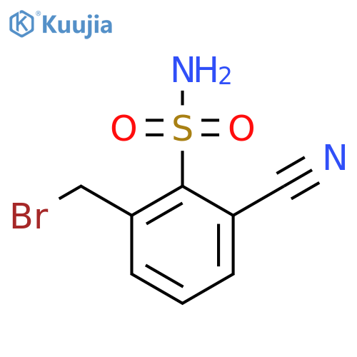 2-(Bromomethyl)-6-cyanobenzenesulfonamide structure