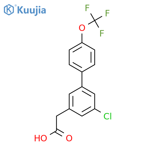 5-Chloro-4'-(trifluoromethoxy)biphenyl-3-acetic acid structure