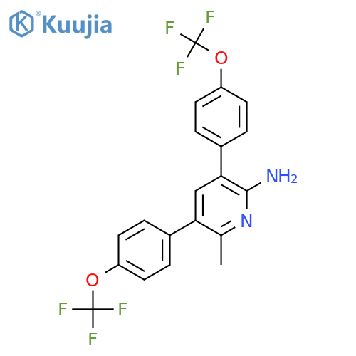 2-Amino-6-methyl-3,5-bis(4-(trifluoromethoxy)phenyl)pyridine structure