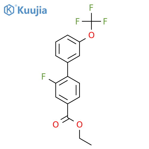 Ethyl 2-fluoro-3'-(trifluoromethoxy)biphenyl-4-carboxylate structure