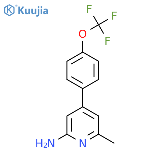 2-Amino-6-methyl-4-(4-(trifluoromethoxy)phenyl)pyridine structure