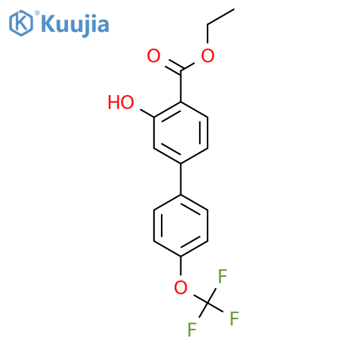Ethyl 3-hydroxy-4'-(trifluoromethoxy)biphenyl-4-carboxylate structure