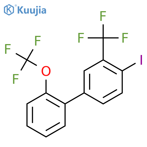 4-Iodo-2'-(trifluoromethoxy)-3-(trifluoromethyl)biphenyl structure