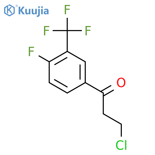 3-Chloro-4'-fluoro-3'-(trifluoromethyl)propiophenone structure