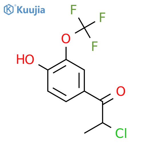 2-Chloro-4'-hydroxy-3'-(trifluoromethoxy)propiophenone structure