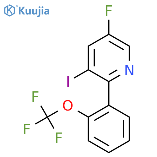 5-Fluoro-3-iodo-2-(2-(trifluoromethoxy)phenyl)pyridine structure