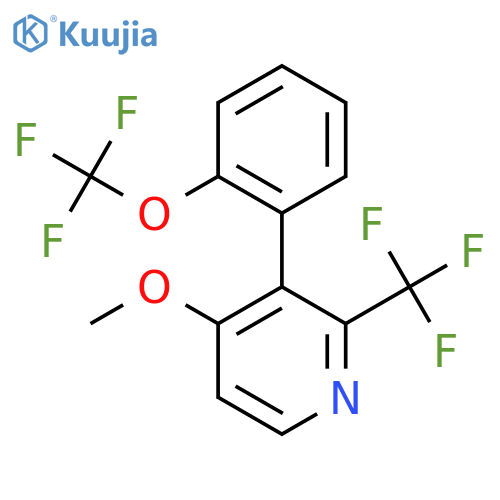 4-Methoxy-3-(2-(trifluoromethoxy)phenyl)-2-(trifluoromethyl)pyridine structure
