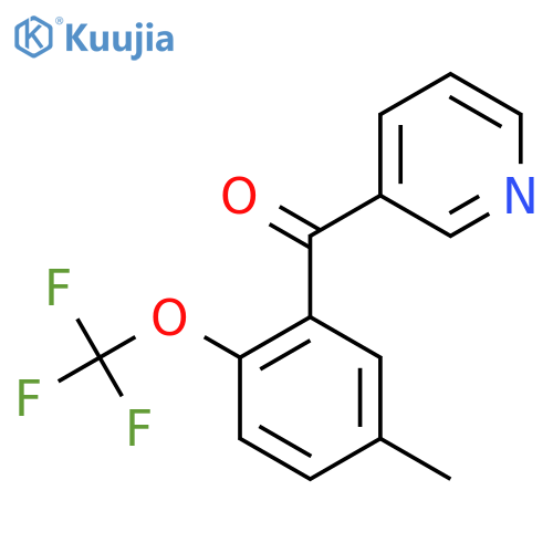 3-(5-Methyl-2-(trifluoromethoxy)benzoyl)pyridine structure