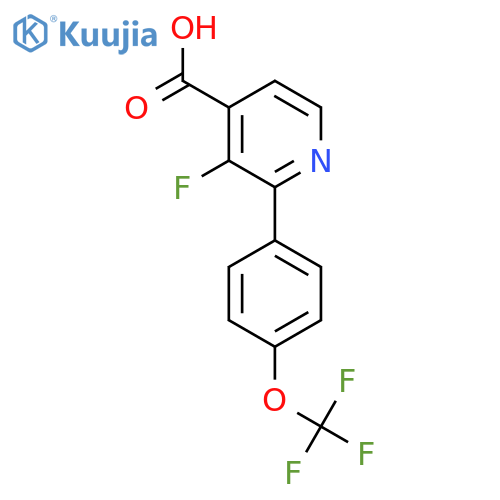 3-Fluoro-2-(4-(trifluoromethoxy)phenyl)isonicotinic acid structure