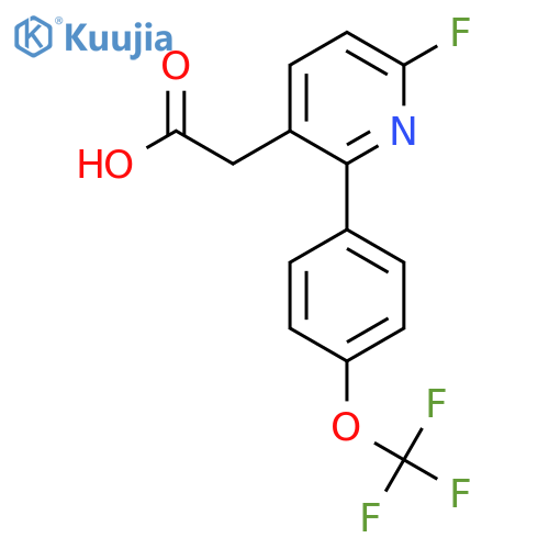 6-Fluoro-2-(4-(trifluoromethoxy)phenyl)pyridine-3-acetic acid structure