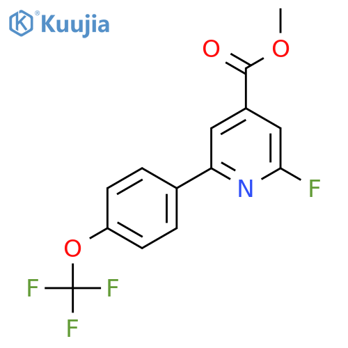 Methyl 2-fluoro-6-(4-(trifluoromethoxy)phenyl)isonicotinate structure