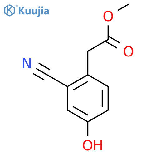 Methyl 2-(2-Cyano-4-hydroxyphenyl)acetate structure