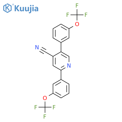 2,5-Bis(3-(trifluoromethoxy)phenyl)isonicotinonitrile structure