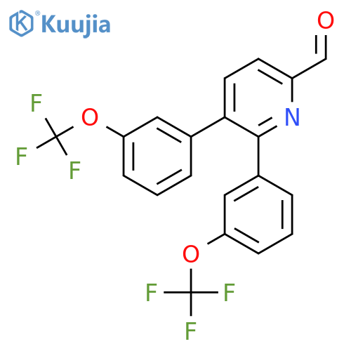 5,6-Bis(3-(trifluoromethoxy)phenyl)picolinaldehyde structure