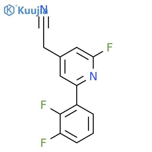2-(2,3-Difluorophenyl)-6-fluoropyridine-4-acetonitrile structure