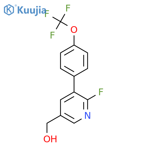 2-Fluoro-3-(4-(trifluoromethoxy)phenyl)pyridine-5-methanol structure