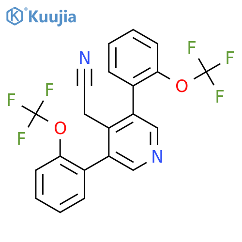 3,5-Bis(2-(trifluoromethoxy)phenyl)pyridine-4-acetonitrile structure