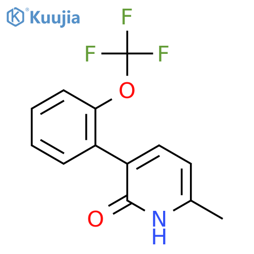 2-Hydroxy-6-methyl-3-(2-(trifluoromethoxy)phenyl)pyridine structure