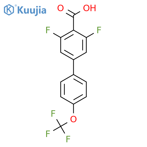 3,5-Difluoro-4'-(trifluoromethoxy)-[1,1'-biphenyl]-4-carboxylic acid structure