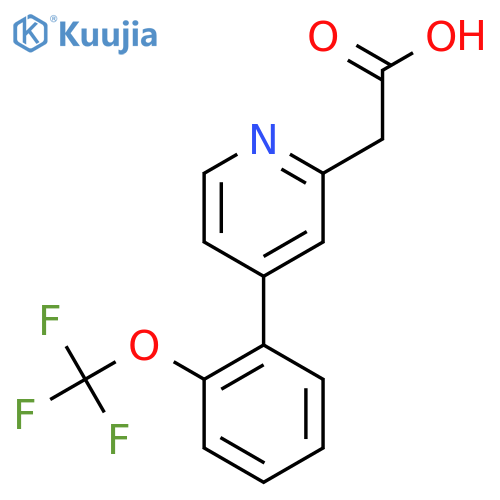 4-(2-(Trifluoromethoxy)phenyl)pyridine-2-acetic acid structure