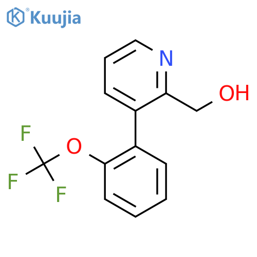 3-(2-(Trifluoromethoxy)phenyl)pyridine-2-methanol structure