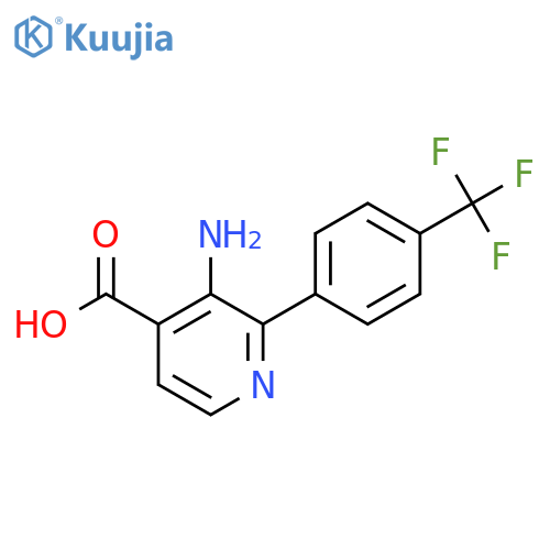 3-Amino-2-(4-(trifluoromethyl)phenyl)isonicotinic acid structure