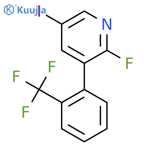 2-Fluoro-5-iodo-3-(2-(trifluoromethyl)phenyl)pyridine structure
