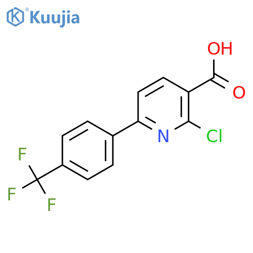 2-Chloro-6-(4-(trifluoromethyl)phenyl)nicotinic acid structure