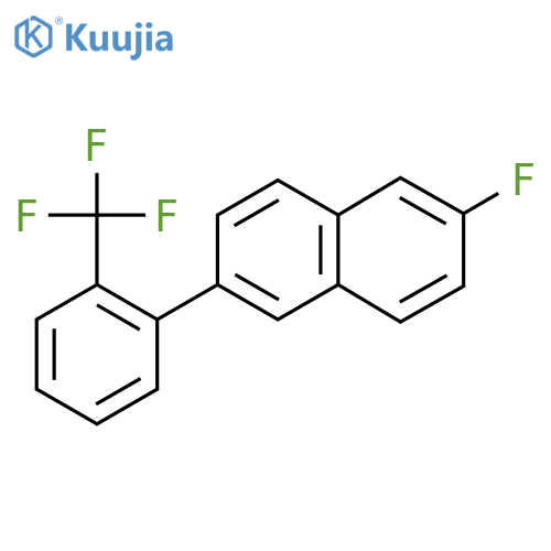 2-Fluoro-6-(2-(trifluoromethyl)phenyl)naphthalene structure
