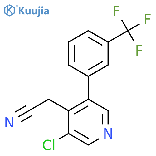 3-Chloro-5-(3-(trifluoromethyl)phenyl)pyridine-4-acetonitrile structure