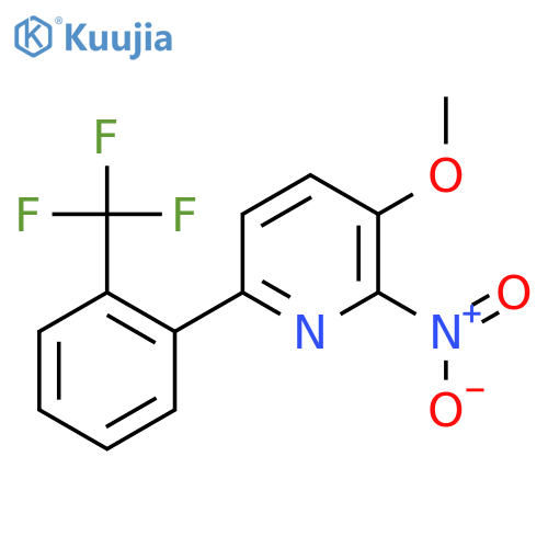3-Methoxy-2-nitro-6-(2-(trifluoromethyl)phenyl)pyridine structure