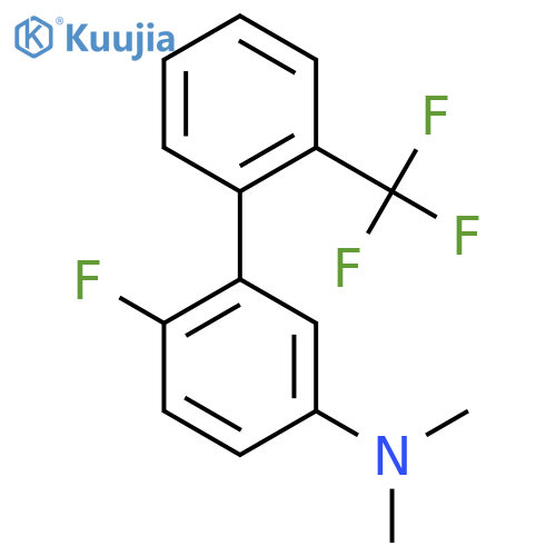 (6-Fluoro-2'-(trifluoromethyl)biphenyl-3-yl)-dimethyl-amine structure
