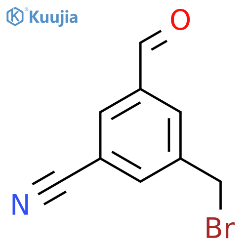 3-(Bromomethyl)-5-cyanobenzaldehyde structure